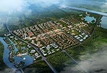 石嘴山市惠農(nóng)道路設(shè)計鳥瞰